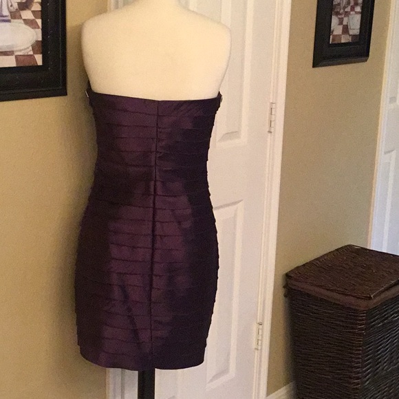 Bebe Purple Strapless Mini Dress - Picture 4 of 8